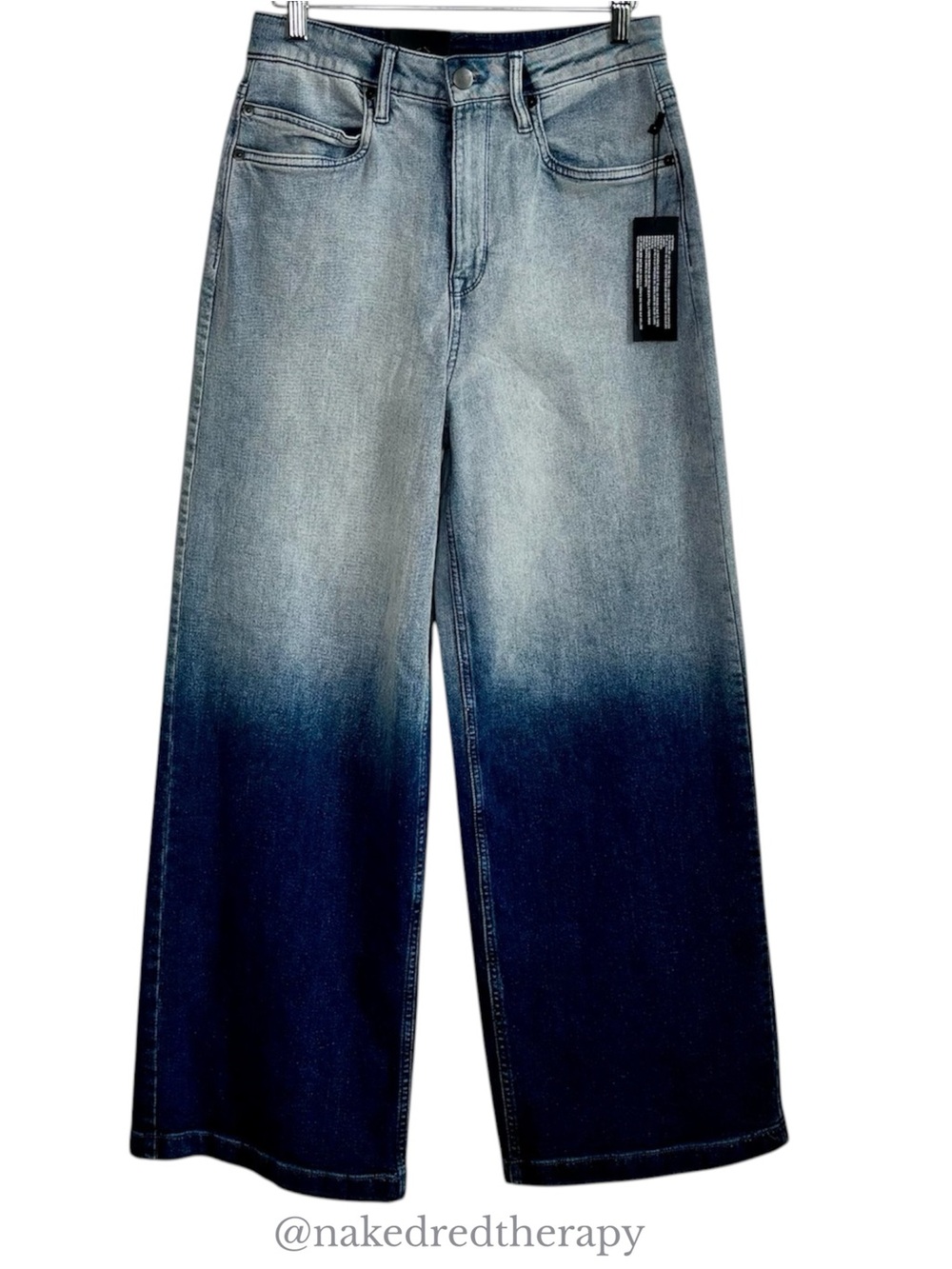 NWT - Kenneth Cole Ombre Wide-Leg Jeans in Light-to-Dark Blue | Women’s Size 2